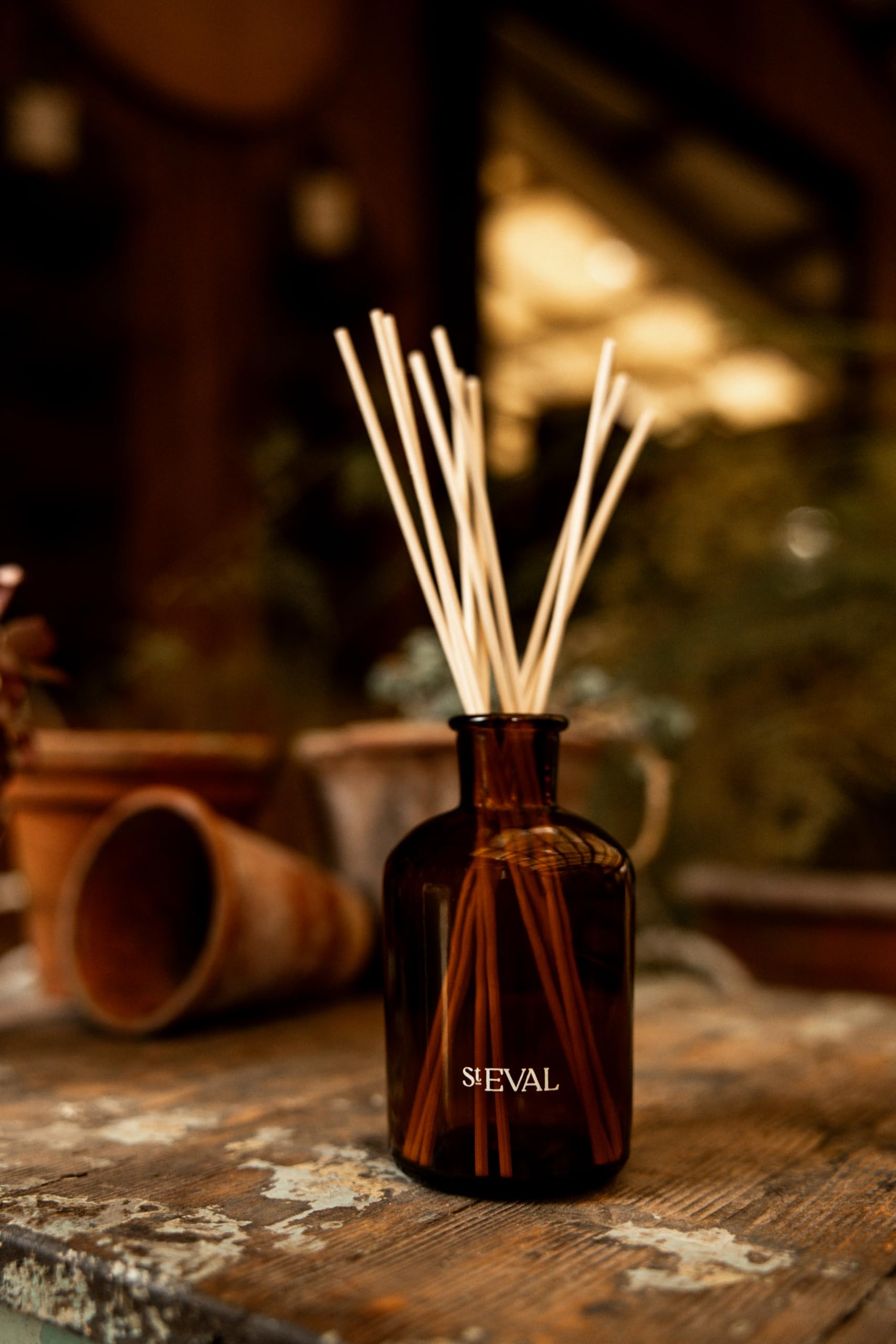 St Eval Diffuseur de parfum à roseaux orange et cannelle - 150 ml - Décoration d'intérieur et de bureau - Huile parfumée