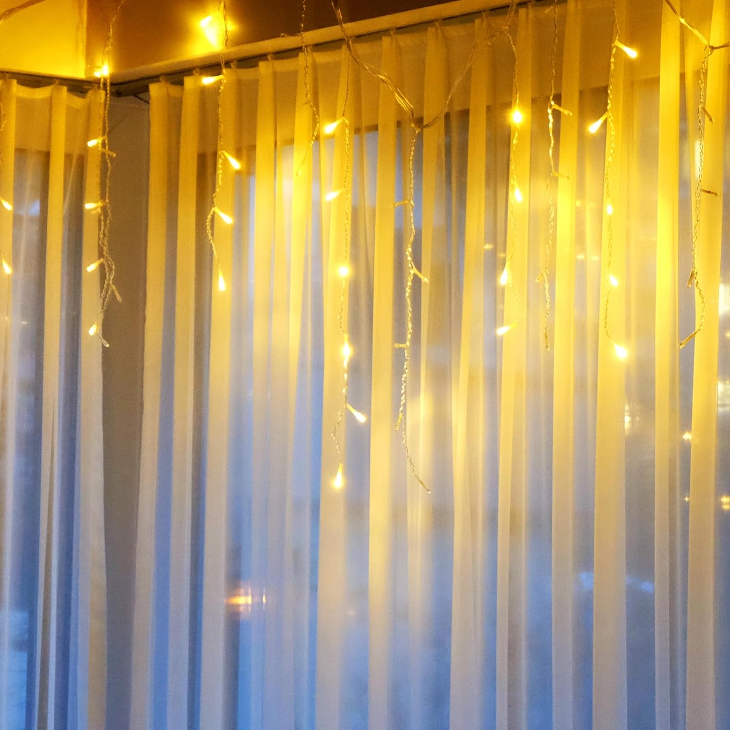 NUOBESTY Led Curtain Light Extension Cord Lamp for Festivals and Parties Design Strong Load Capacity for Home and Outdoor Decoration
