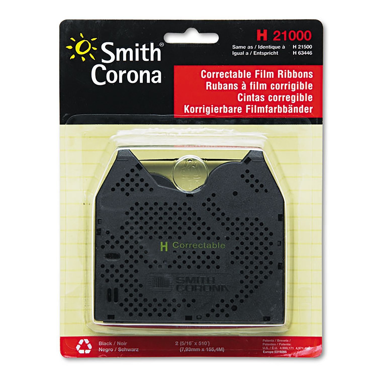 Smith Corona 21000 CORRECTABLE Ribbon, 2/Pack