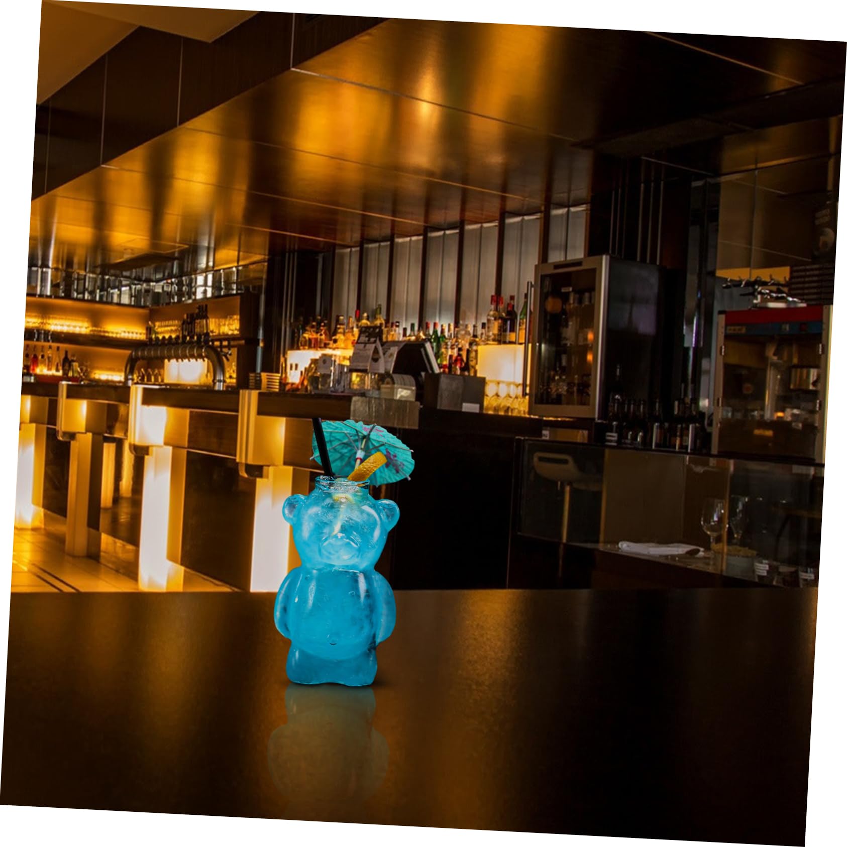 1Pc Creative Bear Shaped Cocktail Cup Lovely Drinking Glass for Juice Water Material for Home Bar Unique Idea