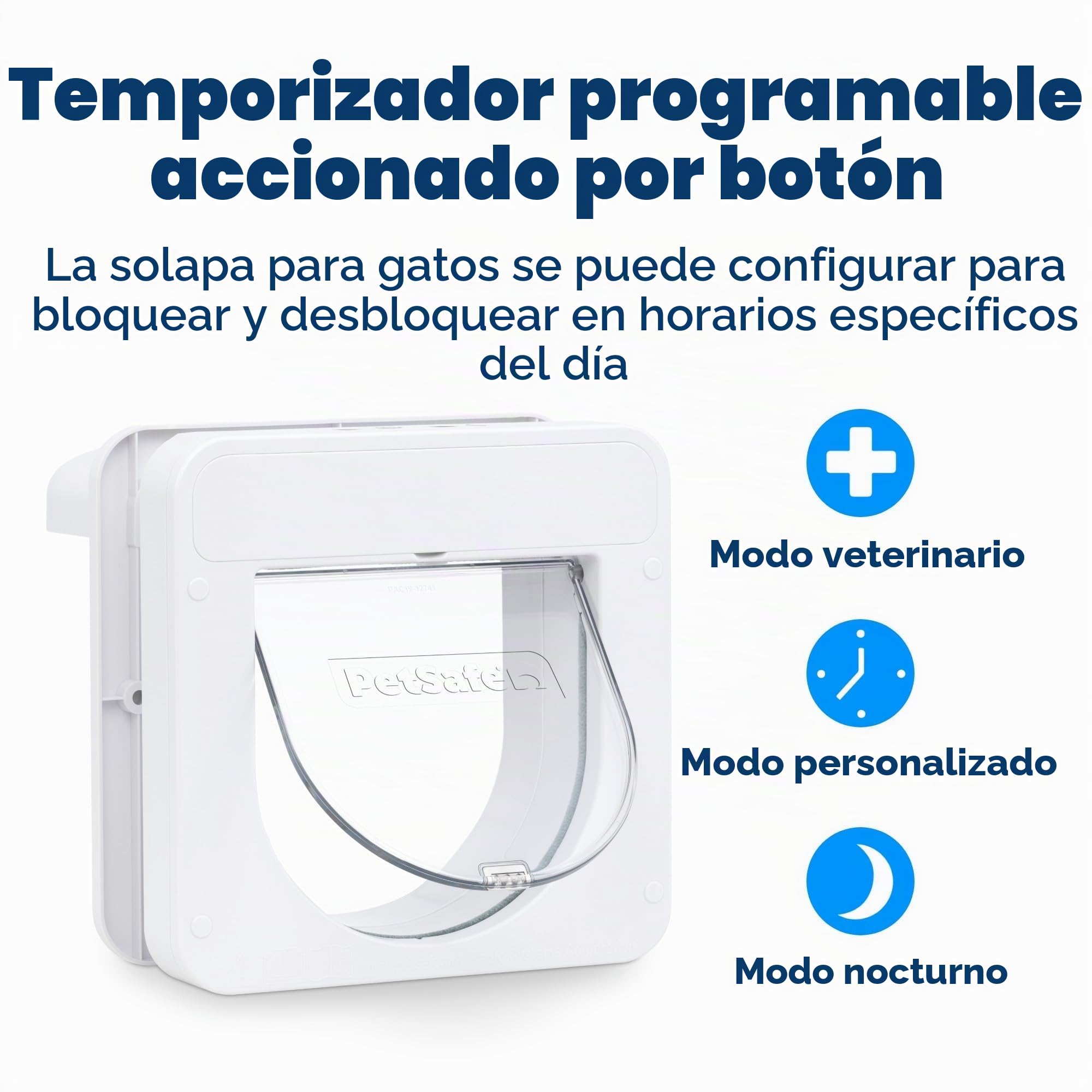 PetSafe Petporte - Gatera con Microchip, Puerta Inteligente para Gatos con Microchip, Acceso Selectivo - hasta 7kg