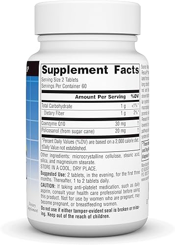 Miniatura 7 de Fuente Natruals Policosanol con Coenzima Q10, 10 Mg - 30 Tabletas