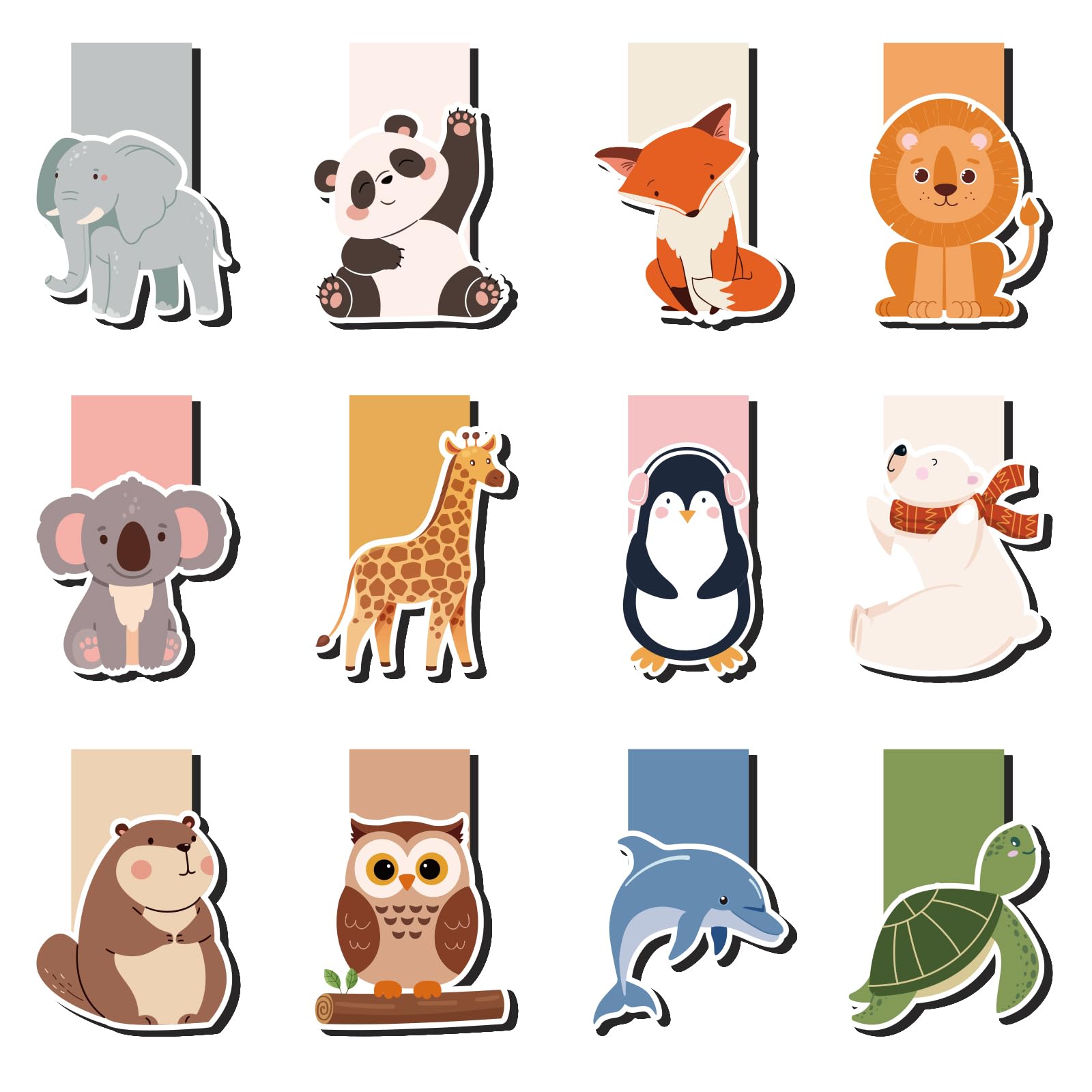 12 Stück Magnetische Lesezeichen Kinder, Kindergeburtstag Gastgeschenke 5 6 7 8 9 10 Jahre Tiere Magnetlesezeichen Kleine Geschenke Schultüte Füllung für Junge Mädchen