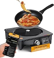 Life's Easy C300 Smart Countertop Burner: App-Controlled One-Click Cooking for Frying, Baking, Sautéing, Slow Cooking - Ideal for Students & Pros