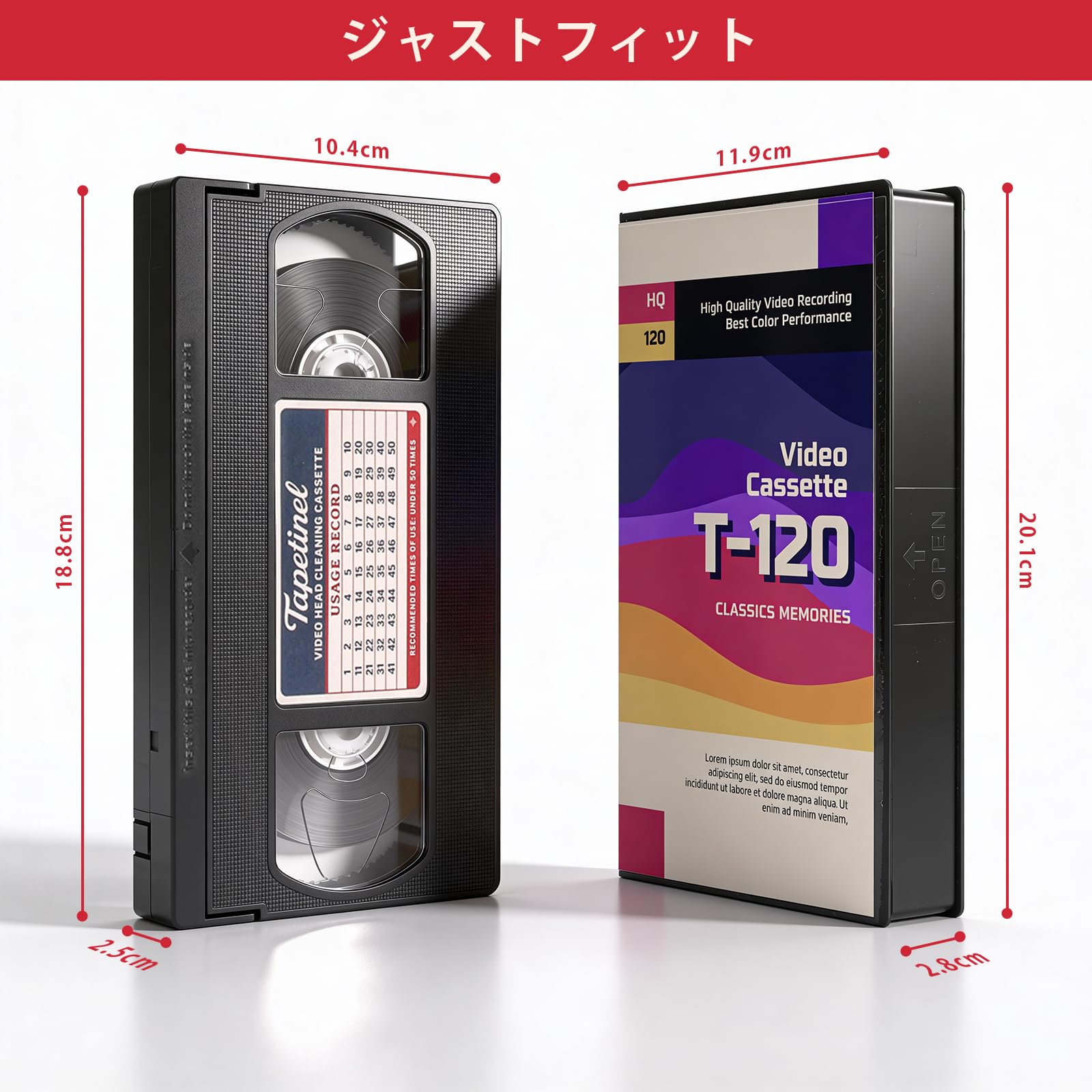 Amazon | Tapetinel VHSカセットケース 10個セット | 耐衝撃PP素材