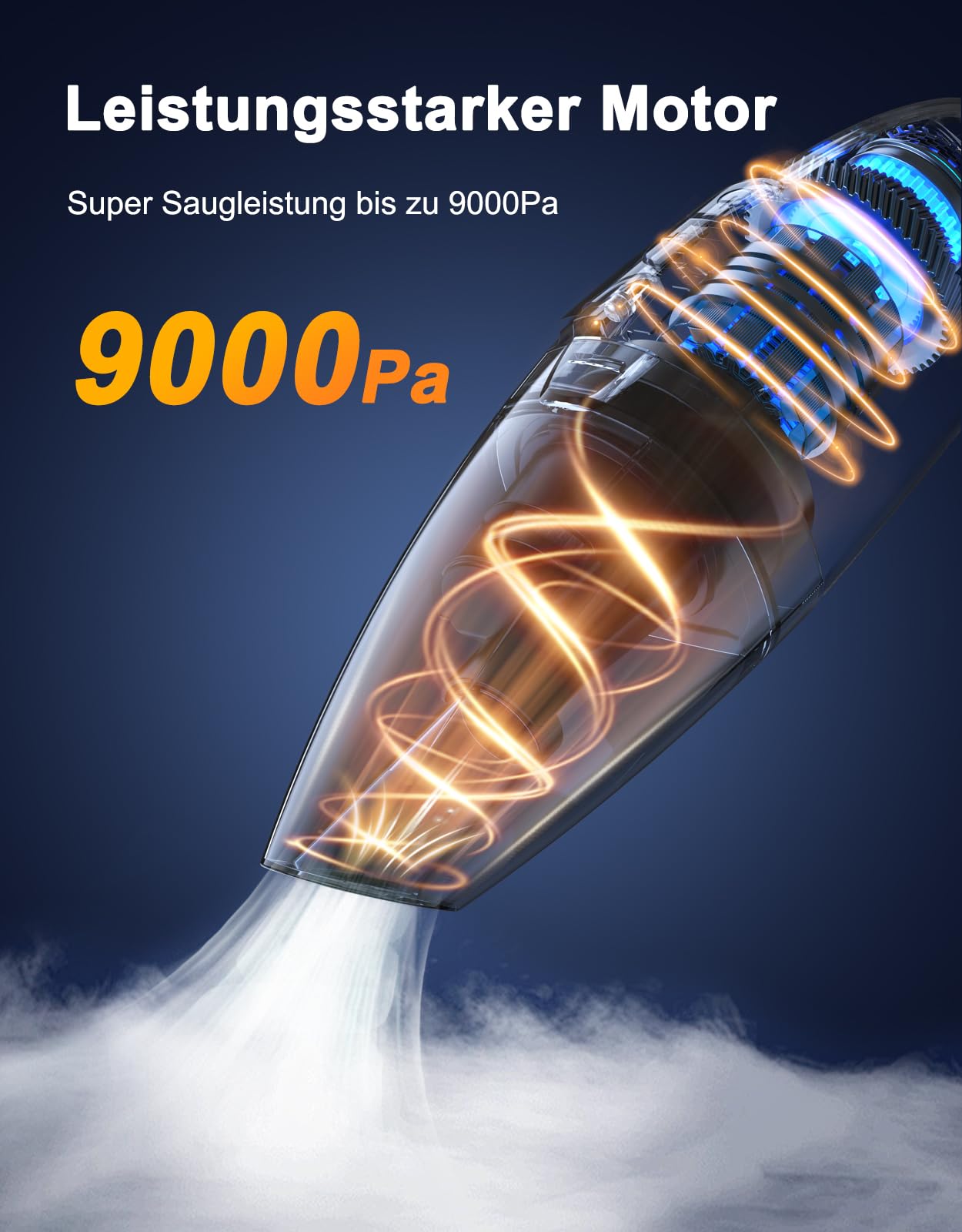 Handstaubsauger Akku, [9000Pa & Schnellladestation] Handstaubsauger Kabellos mit LED-Lichter, 2 Waschbar HEPA-Filter, Nass & Trocken Auto Staubsauger Antriebsriemen Stark für Haus, Büro, Auto