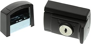 Burg Wächter Tür- und Fensterriegel, Einbruchschutz für Fenster und Türen, Abschließbar, Beidseitig verwendbar, WinSafe WZ 60, Braun, Winsafe WZ 60 BR SB, Graubraun, S