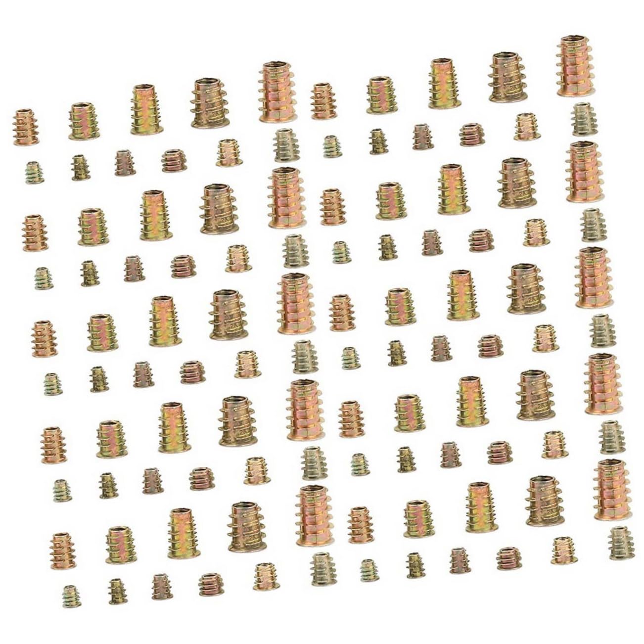 460pcs Socket Nut Assortment for Wood Furniture Internal Thread Drive Inserts Flanged Head Design Easy Installation Solid Wood Assembly
