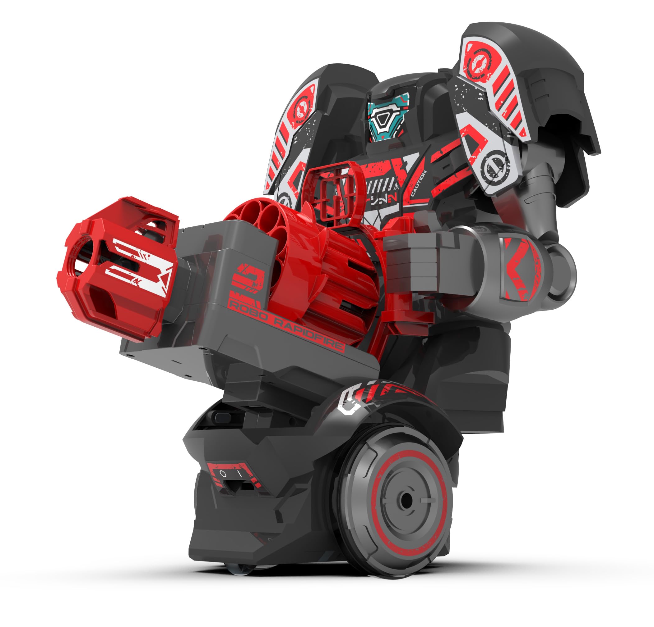 YCOO Robo Rapidfire, Robot con Luces led en la Cara y Efectos de Sonido, 2 Formas de Juego, dirigida y autónoma, dispara Dardos Desde el Mando, Funciona con Pilas, Bizak (62008528)