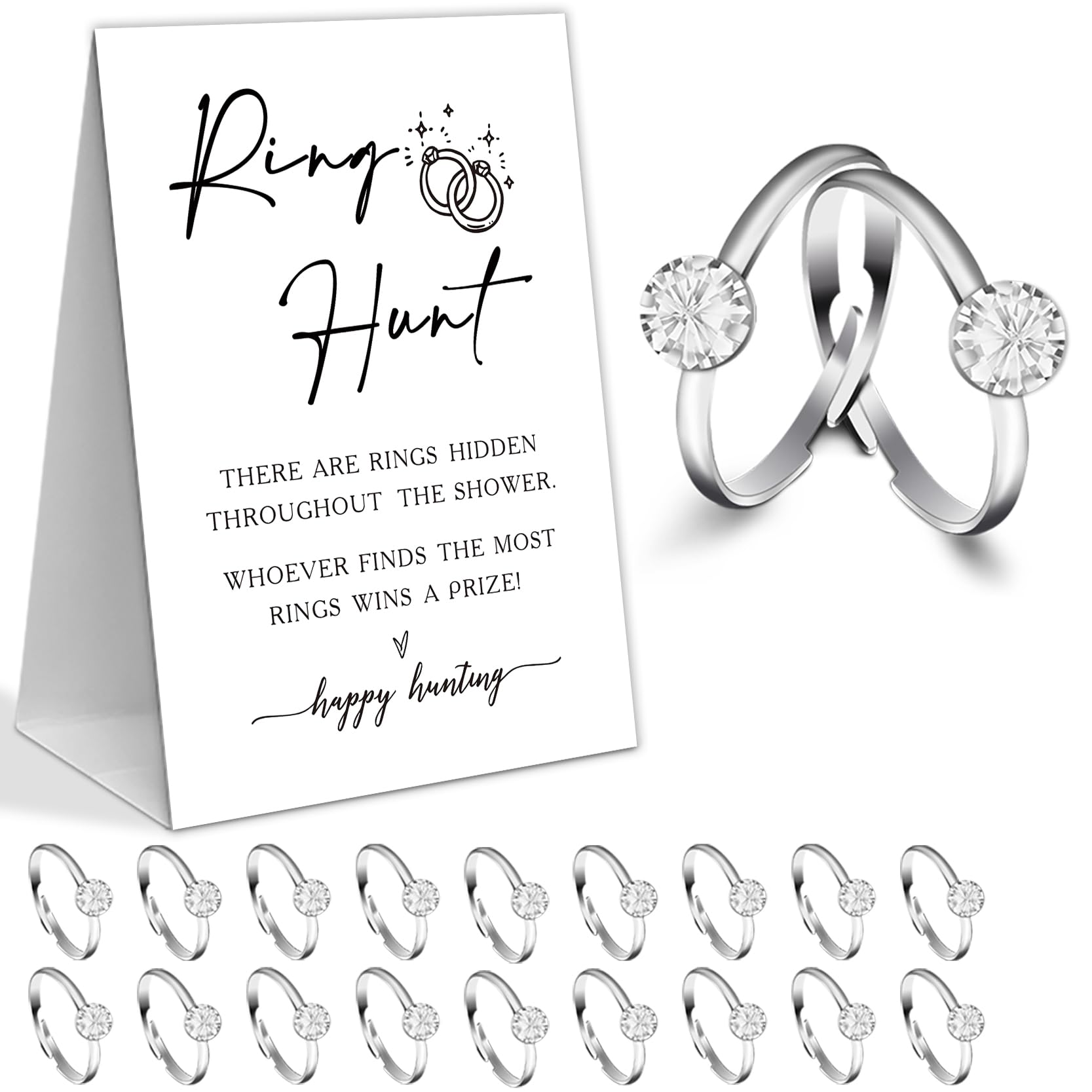 Photo 1 of Yiqhpy Bridal Shower Ring Hunt Game (1 Sign, 30 Rings)