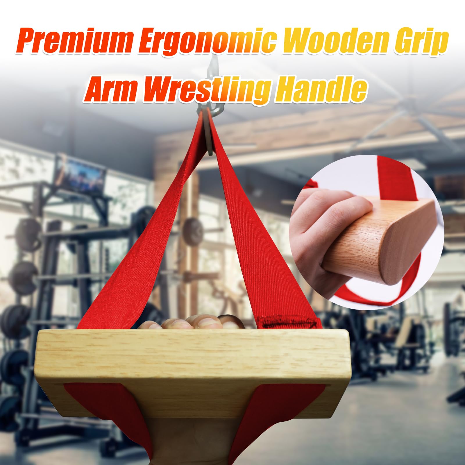 J Bryant Braccio Wrestling Strength Handle – Impugnatura ergonomica in legno per avambraccio e polso, funziona con macchine a cavo