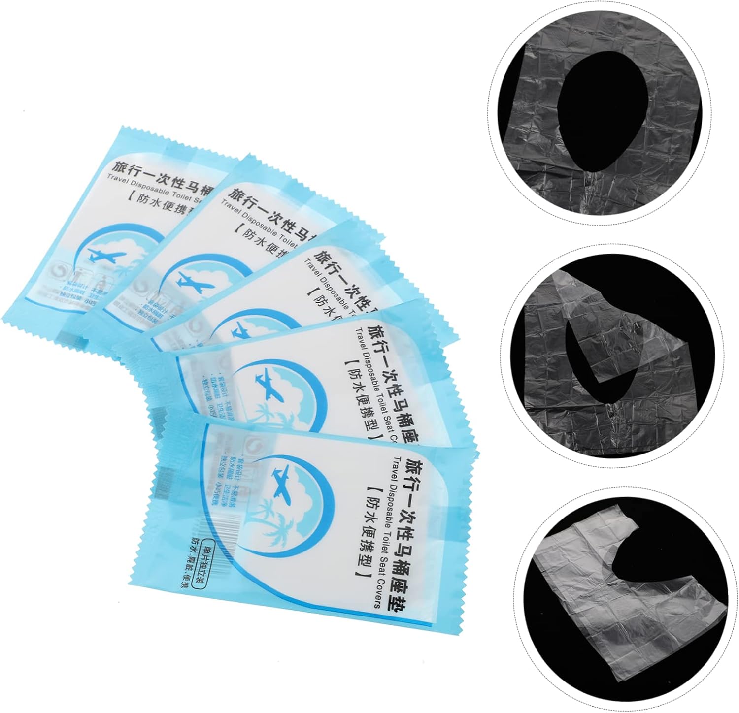 Cabilock 1bag Disposable Toilet Seat Covers Thick Portable for Travel Public Toilets Hygiene Protection for Family Use Individually Wrapped