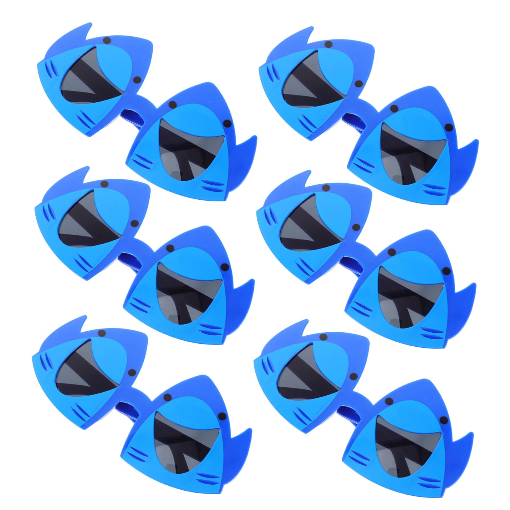 OFFSCH 6pcs Shark Theme Beach Pool Party Eyewear Funny Shark Glasses for Birthday School and Outdoor Events