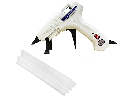 W WADRO Fiber 40W Hot Melt Glue Gun with 8 Glue Sticks (White, 7 mm)