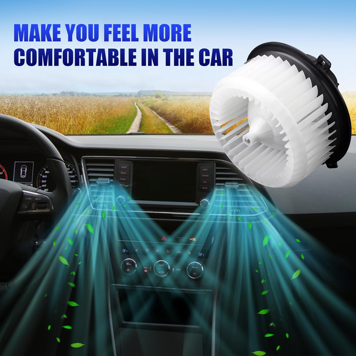 AC Blower Motor with Fan Fits for Chevy Sonic Trax Buick Encore 2012 2013 2014 2015 2016 2017 2018 2019 2020 HVAC Heater Blower Motor Replaces# 700309