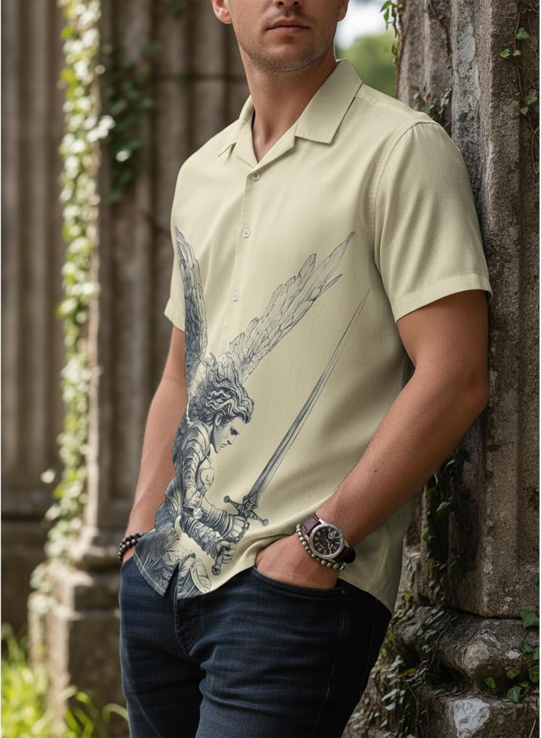 Funny Graphic Hawaiian Shirt for Men Novelty Print Short Sleeve Button Down Casual Vacation Beach Shirts - Image 2