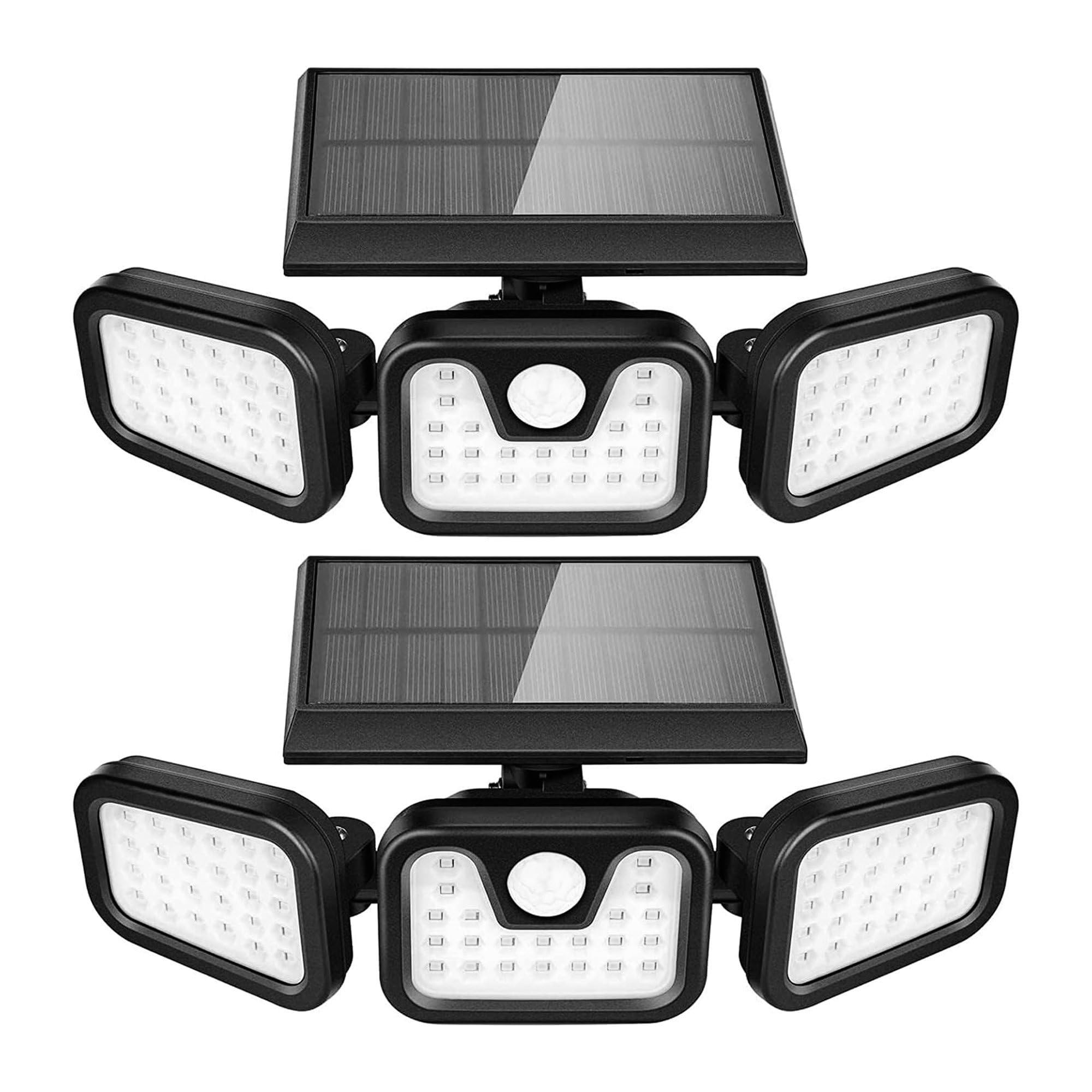 Garden Gear High-Performance Solar-Powered Motion Sensor Security Light 74 LEDs Adjustable Lamp Heads, Remote Control and Weatherproof IP65 Design (2)