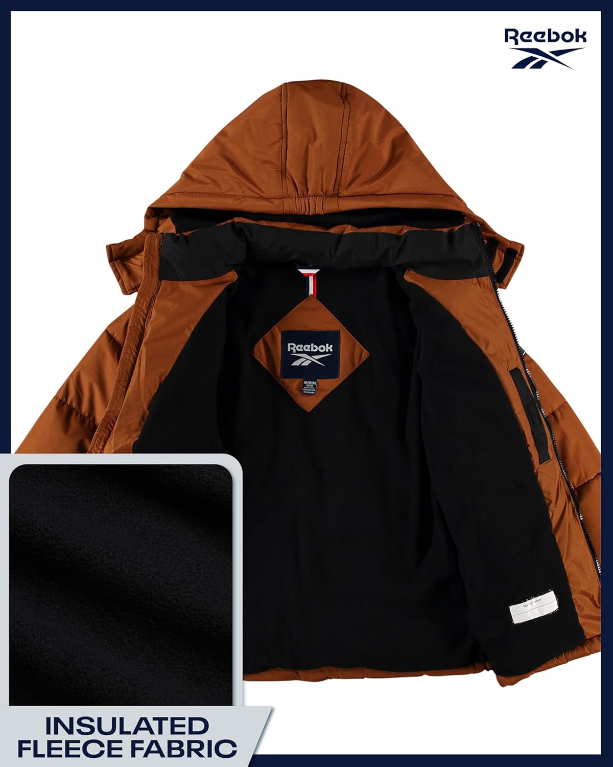 Reebok Boys Puffer Jacket - Heavyweight Quilted Water & Wind Resistant Boys Winter Coat - Fleece Insulated Kids Winter Jacket - Image 5