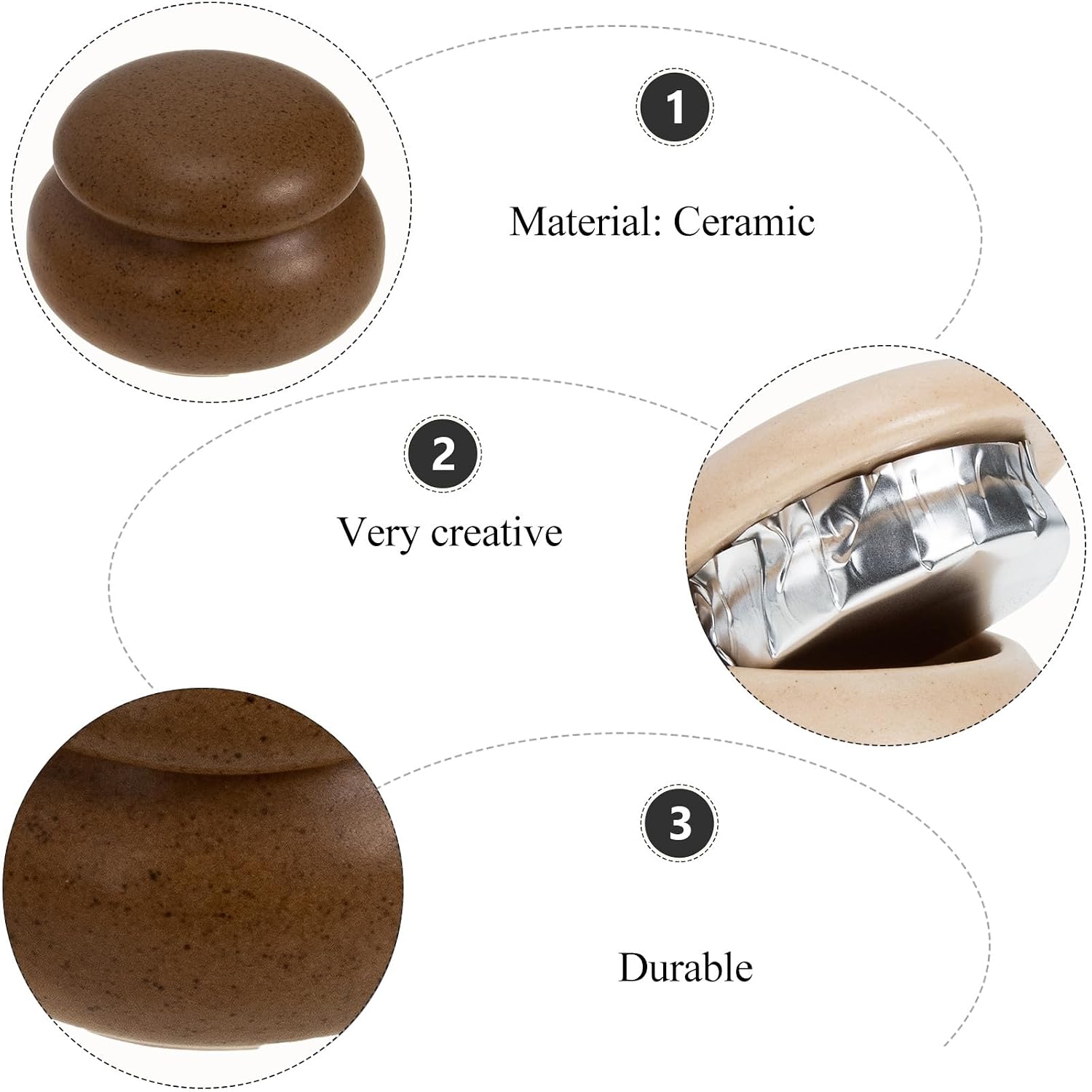2pcs Ceramic Manicure Cups Nail Brush Cleaning Cups with Lid Small Size Nail Art Supplies for Professional Techs Salon Use