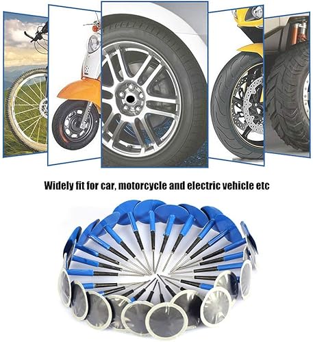 Miniatura 4 de 24 piezas de parche universal sin cámara para reparación de pinchazos de neumáticos, parche de goma de repuesto para automóvil, motocicleta (2.362 x