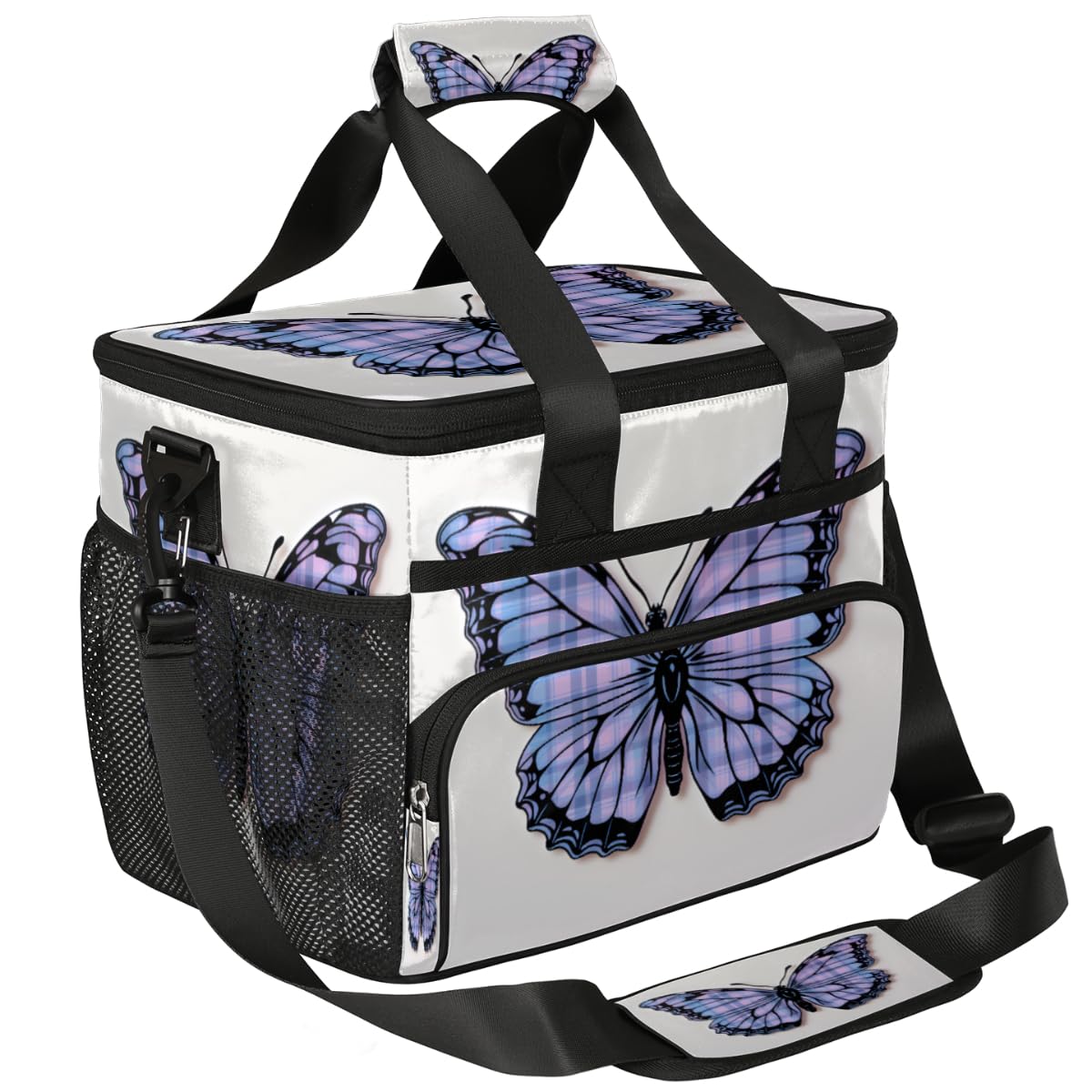 Beauty Butterfly Insulated Picnic Backpack Lunch Box for Women Men Picnic Basket Tote Lunch Bag Picnic Bag Portable Lunch Bags for Picnic, Beach, Work, Trip,Office, Camp Butterfly