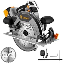 20 V Cordless Circular SawBrushless Circular Saw with 4500 rpm, 185 mm Saw Blade, 63 mm 90, 41 mm 45 Cutting Depth, LED, Includes 4.0Ah Battery and Charger