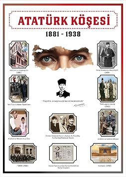 kocstudyo Atat rk K esi Poster Okul i in 70x100 cm Renkli Modern Duvar Sanat
