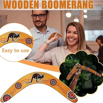 2 Pcs Boomerang Set, Easy-to-Throw V-Shaped & Triangle Returning Boomerang,Aerodvnamic Flying Disc, Wooden Boomerang Set, Ideal for Backyard Games, Beach, Park and Family Outdoor Entertainment