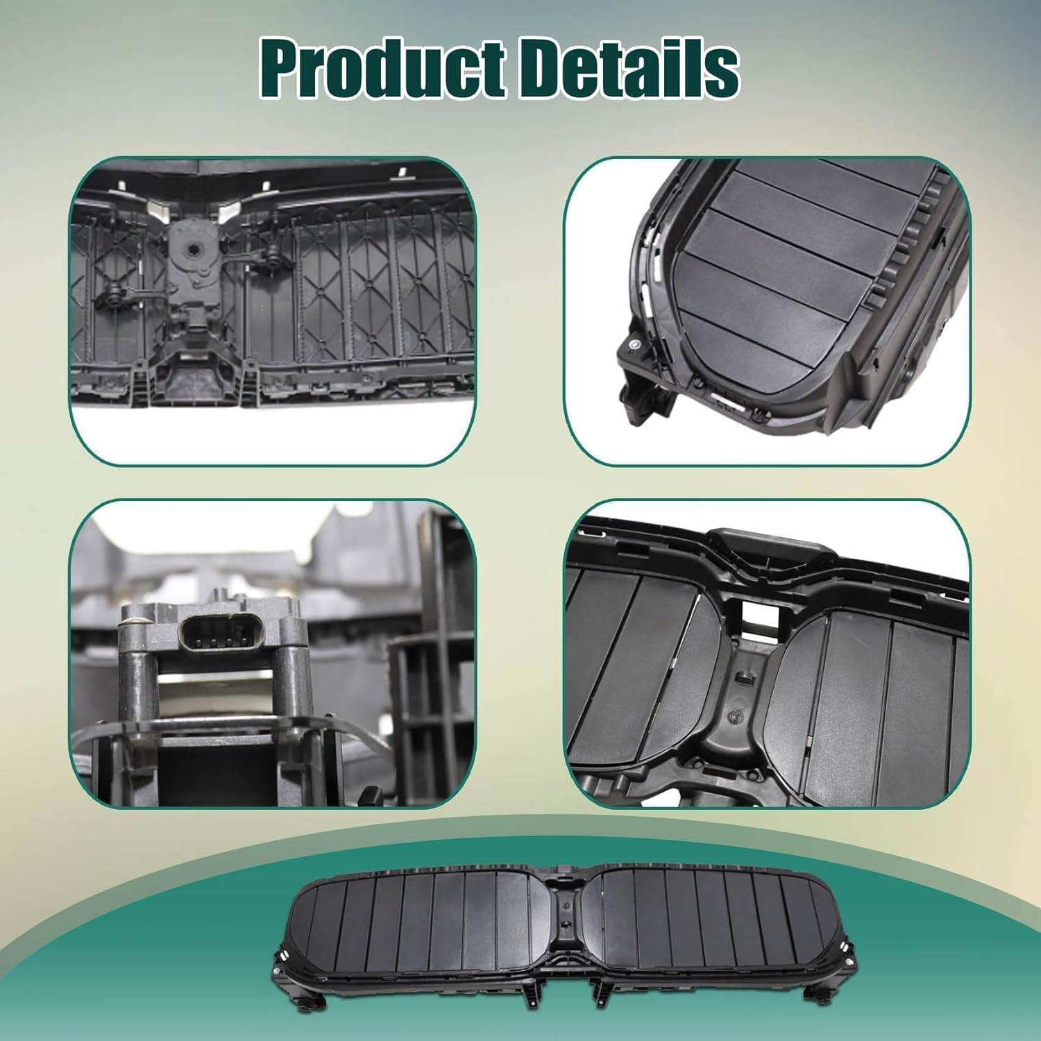 Priprilod Black Radiator Active Grille Front Air Shutter w/Motor Compatible with BMW 540i G30 2021 2022 2023# 51119498612
