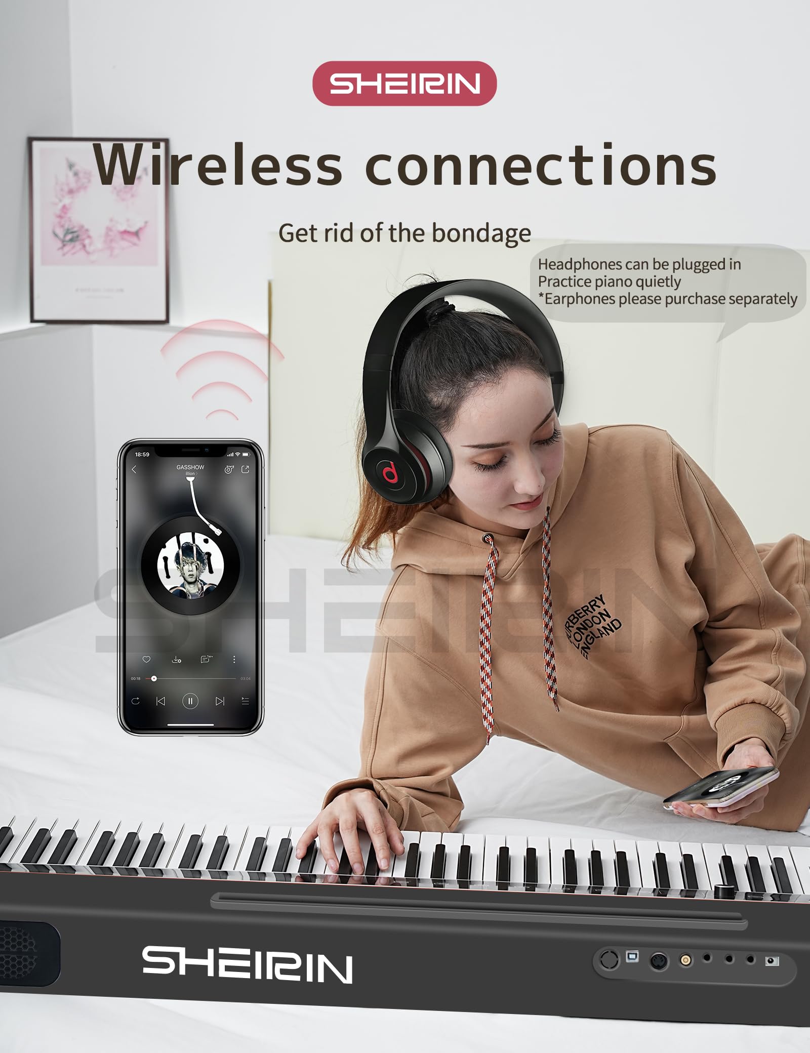 Amazon.com: SHEIRIN digital piano 88 keys weighted keyboard touch