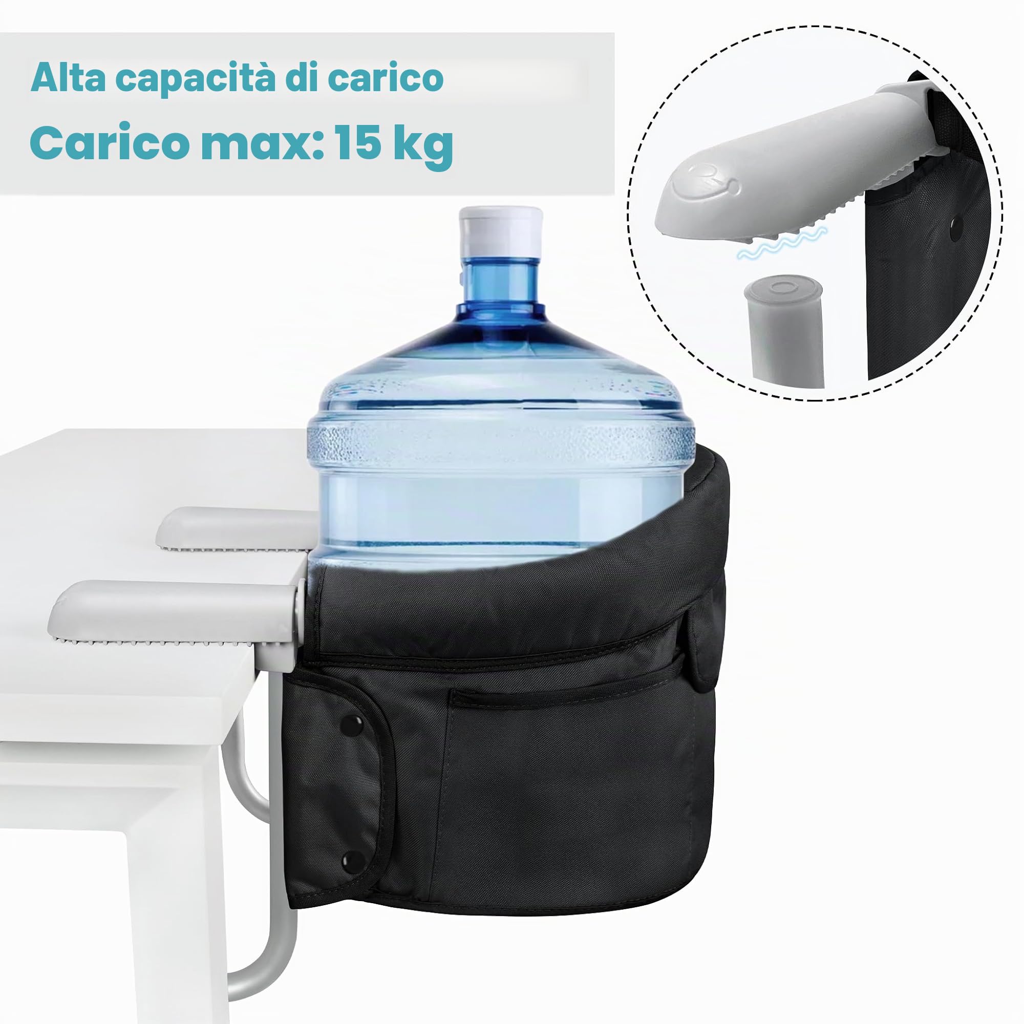 UISEBRT Seggiolino da tavolo pieghevole per bambini, con morsetti antiscivolo e cintura di sicurezza, per la casa e il viaggio, colore nero