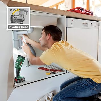 Bosch Akülü Lamba UniversalLamp 18 (Akü ve Şarj Cihazı Dahil Değildir, 18 Volt Sistemi, Karton Kutuda) [Enerji Sınıfı A+]