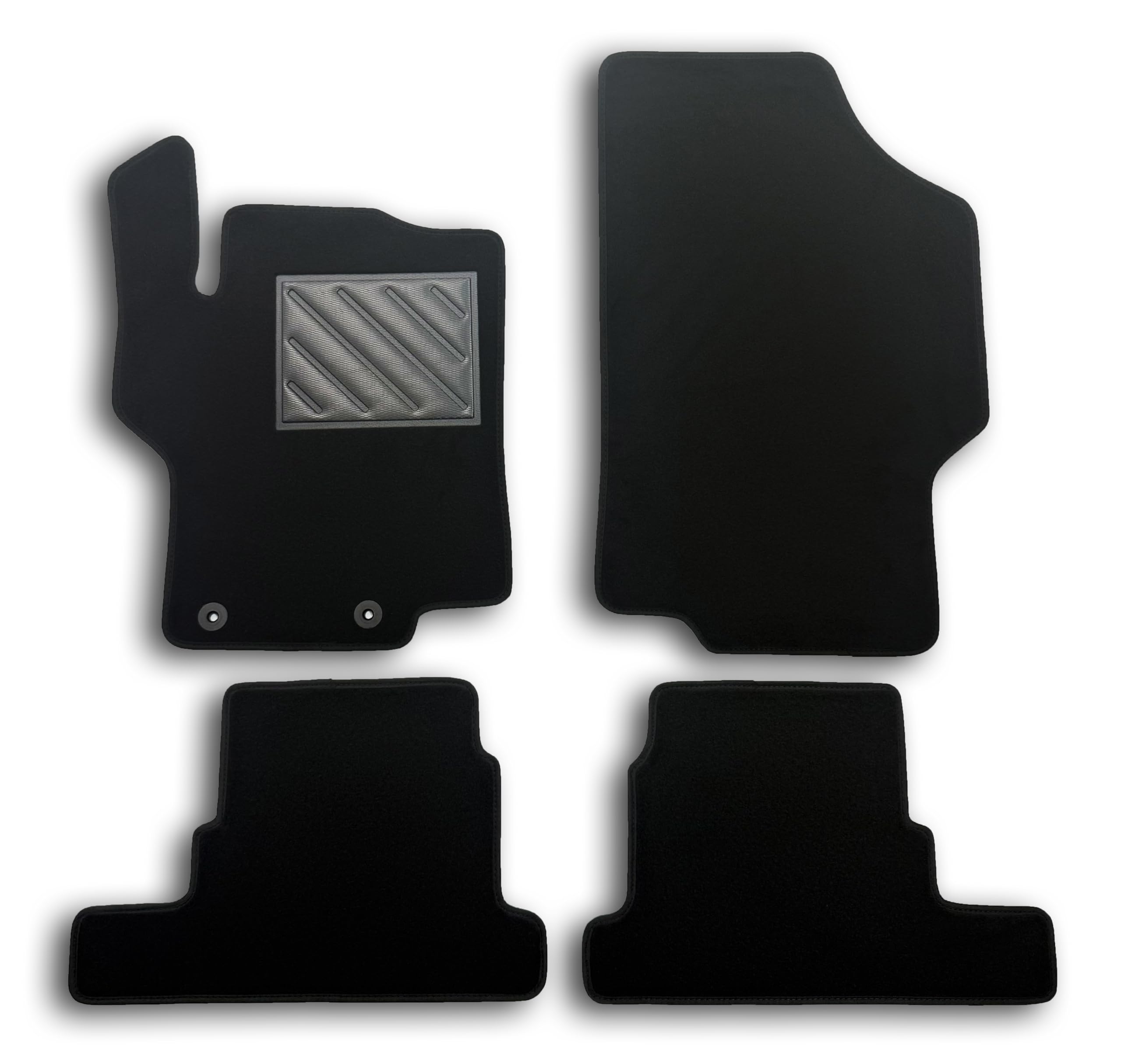 Tapis de sol auto sur mesure noir avec fixations d'origine et talonnette - 6