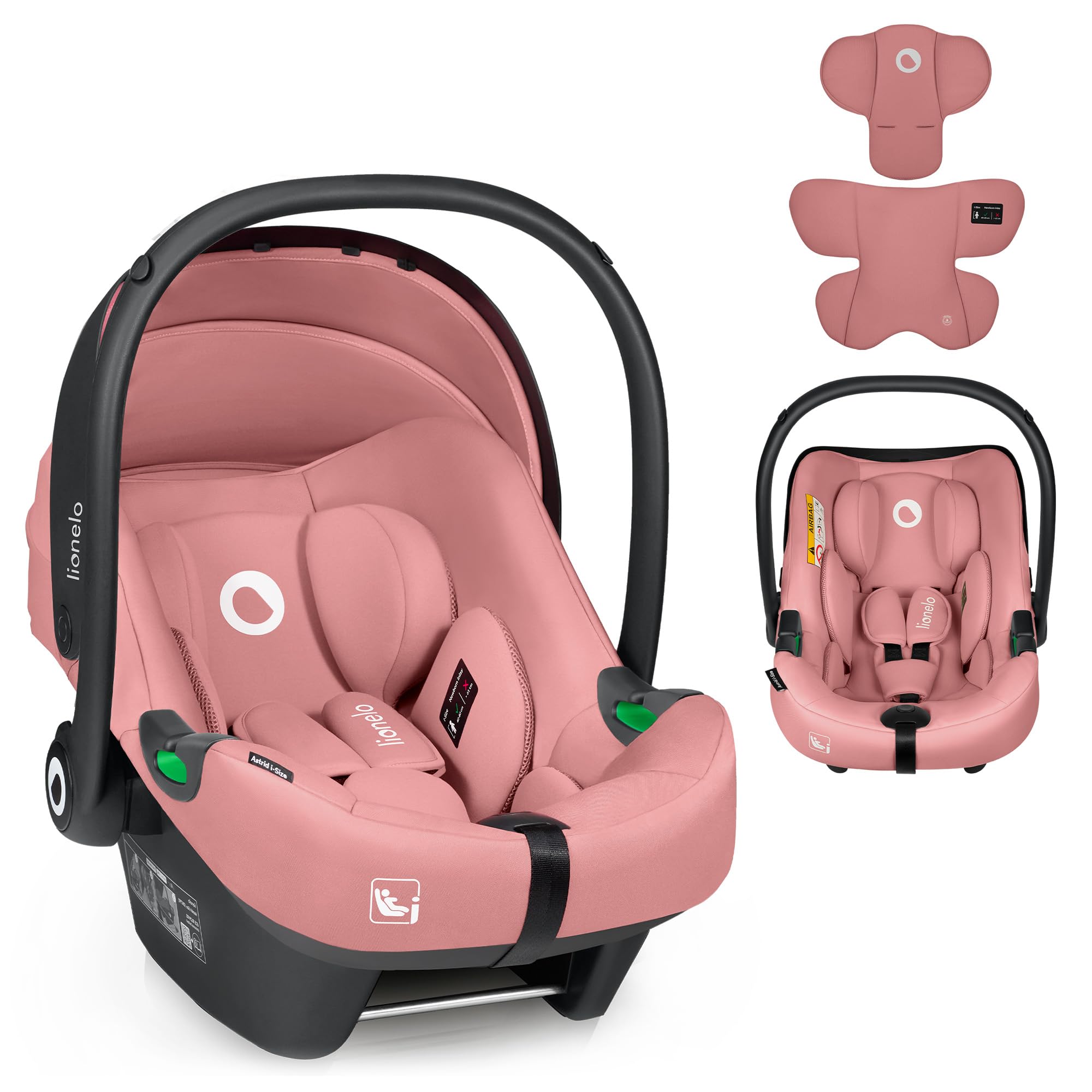 Lionelo ASTRID i-Size Baby Autositz 40-87 cm, Babyschale Gruppe 0+, Rückwärtsgerichtete Montage, 3-Punkt-Sicherheitsgurt Seitenschutz, Sitzeinlage Dri-Seat