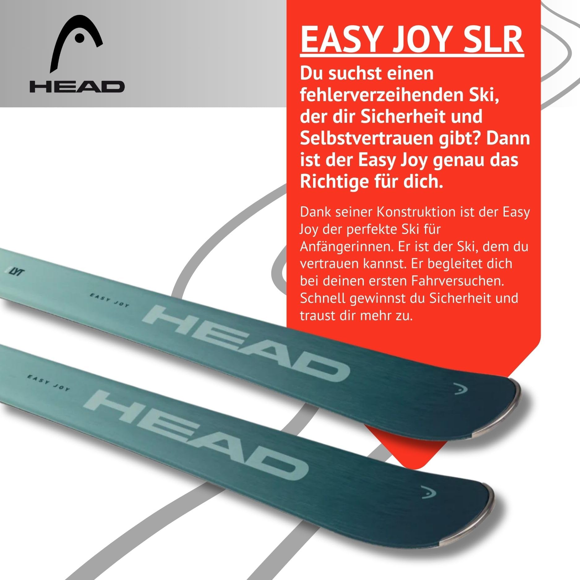 Damenski Alpinski Carvingski - Head Easy Joy SLR - Allride Rocker - inkl. Bindung Joy 9 GW SLR Z2,5-9 Gripwalk - für Anfängerinnen - Ski für präparierte Piste