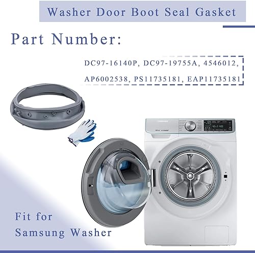 Miniatura 10 de Junta de sello de arranque de puerta para lavadoras LG WM3570HVA LG WM3470HVA LG WM3770HWA LG WM3470HWA LG WM3570HWA