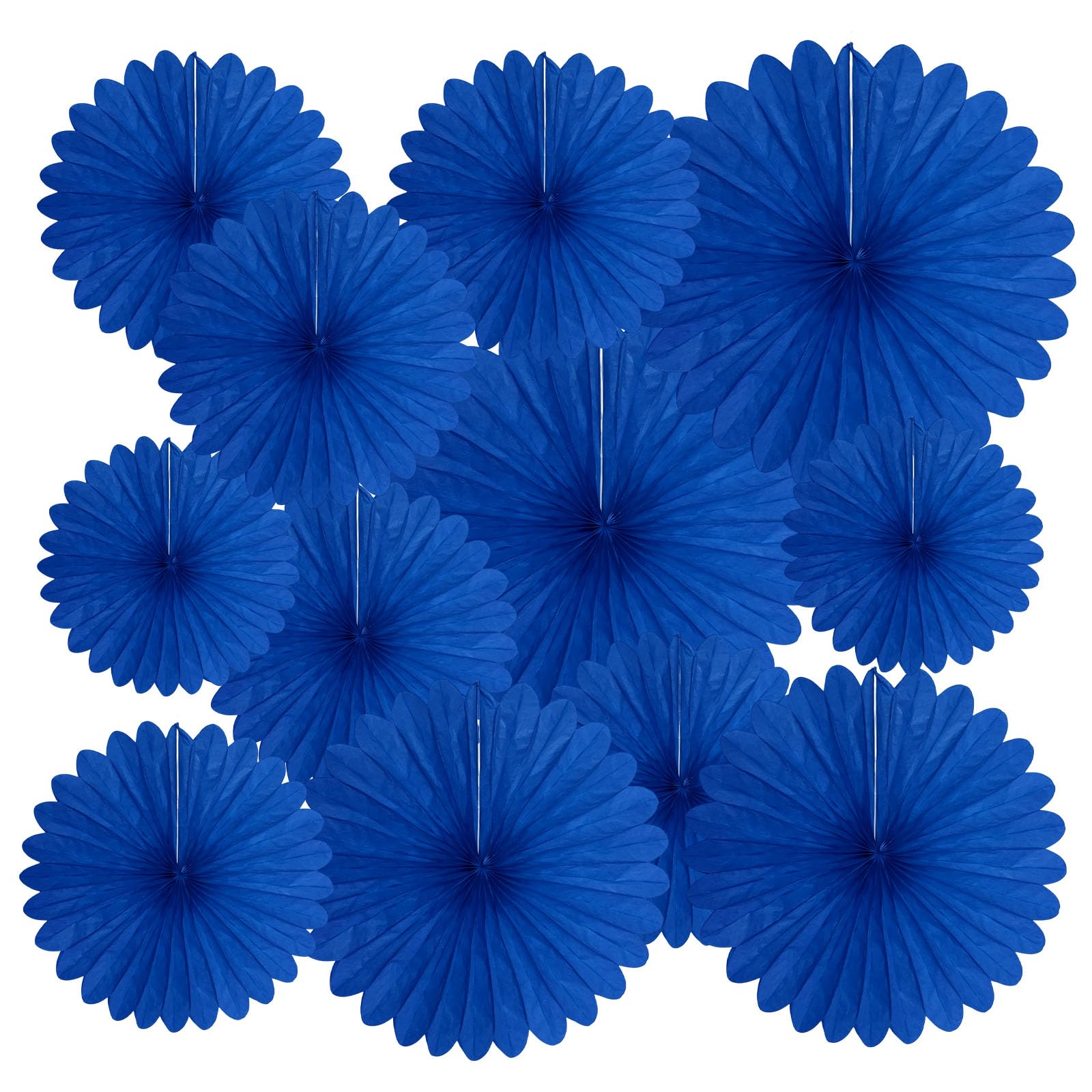 20 Pcs Royal Blue Hanging Paper Fan, Hanging Honeycomb Round Paper Fans for Weddings, Birthdays, Christmas, Baby Showers, Classroom, Events Ceiling Party Supplies Decorations