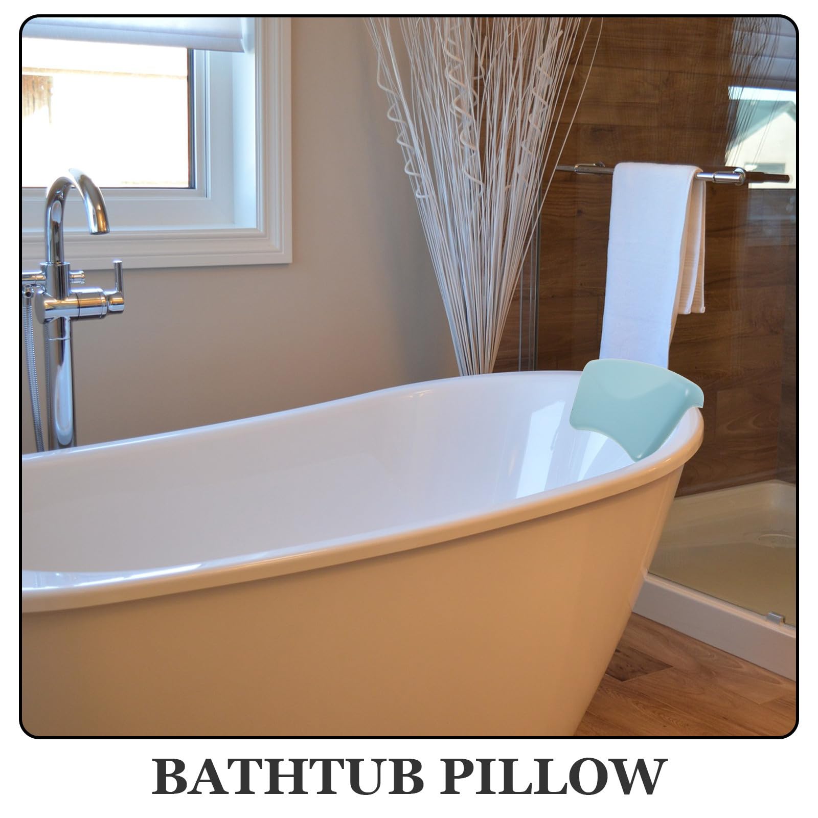Almohada para Reposacabezas de Baño Ventosas, Soporte Cabeza y Cuello, PU, para SPA y Bañera, Cojín Ergonómico