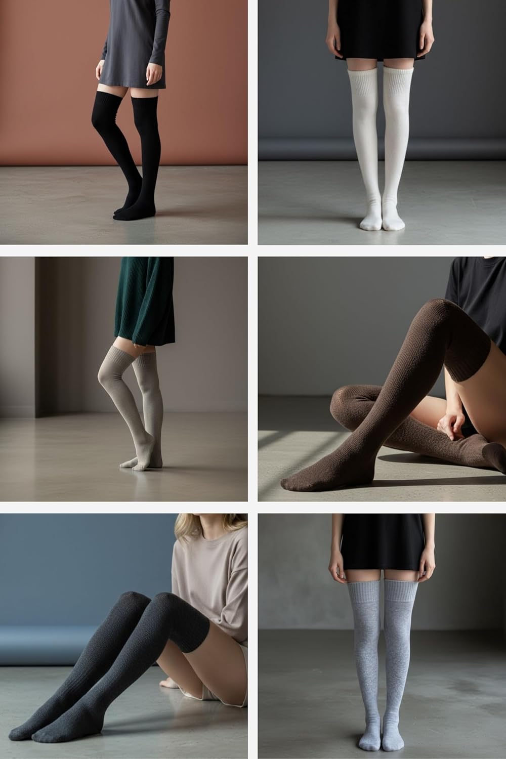 Lambswool Over Knee Extra High Winter Natural Thermal Socks Women Knit Wool Long Thigh Leg Warmers Cozy Hosiery - Image 6