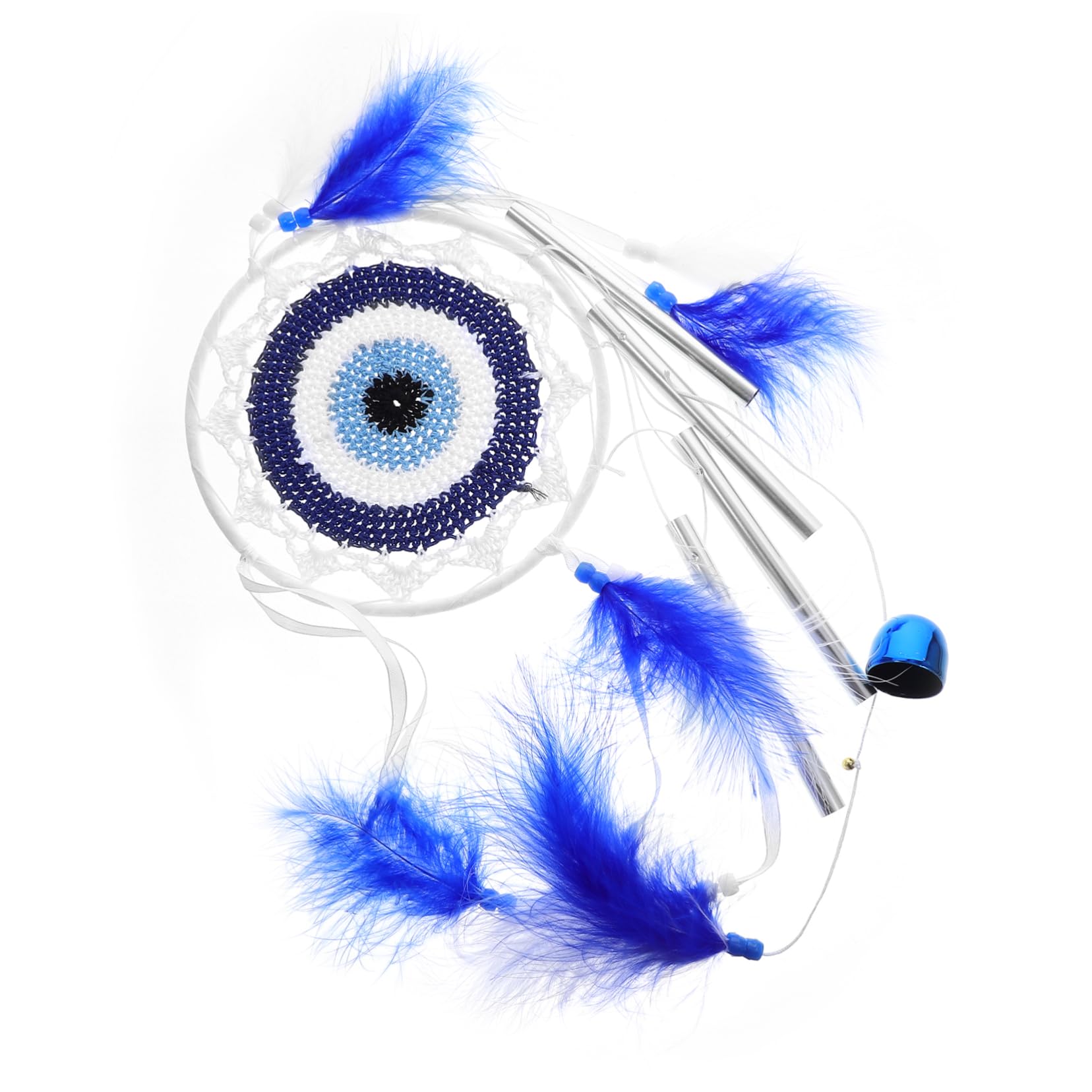 MAGICLULU Dreamcatcher Wall Hanging Decor with Chime Tube and Plume Pendant Creative Indoor Decoration for Bedroom Living Room and More Safe and Lightweight Material Easy to Hang