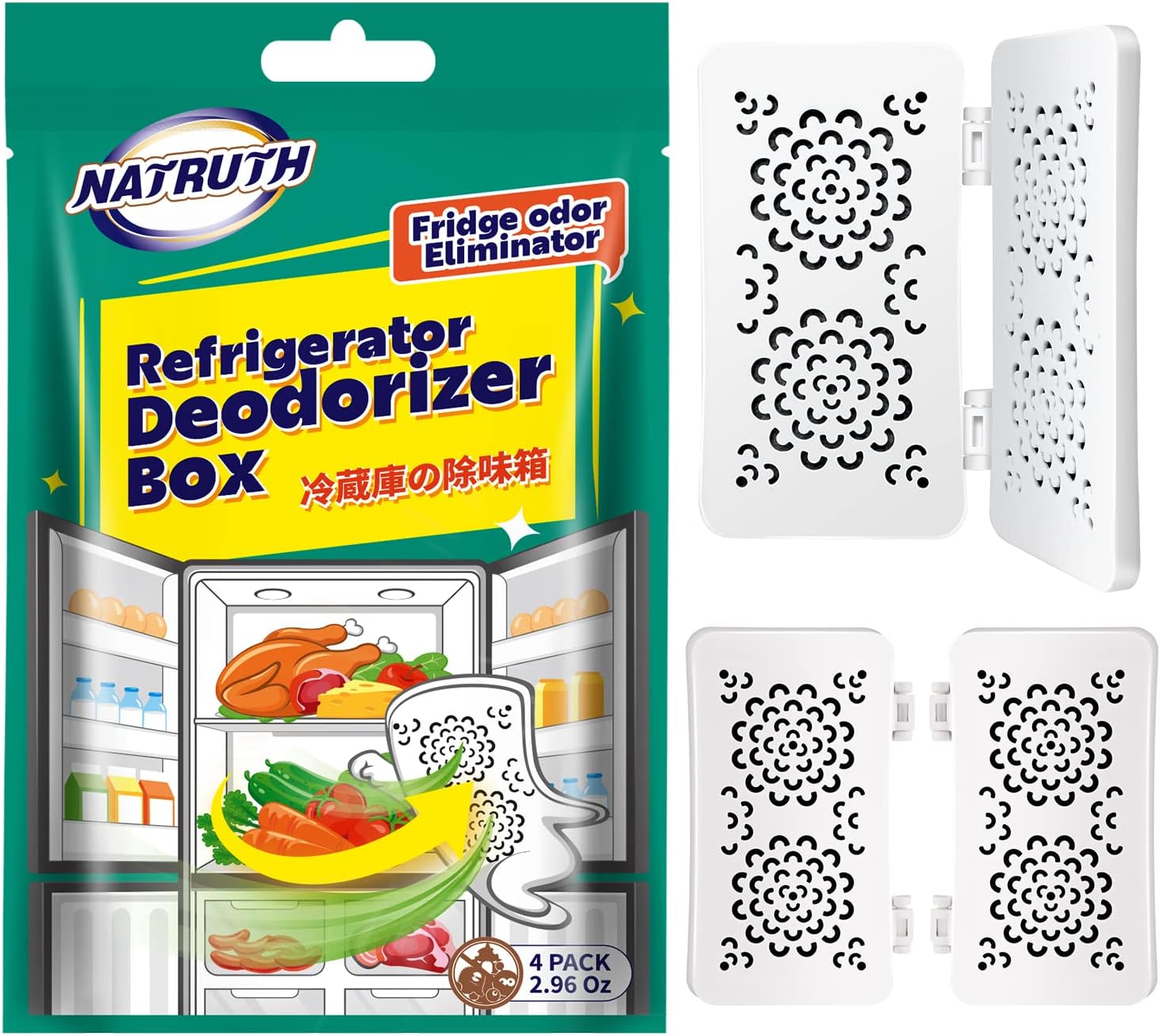 Nonscents Fridge Deodorizer Refrigerator Odor Eliminator