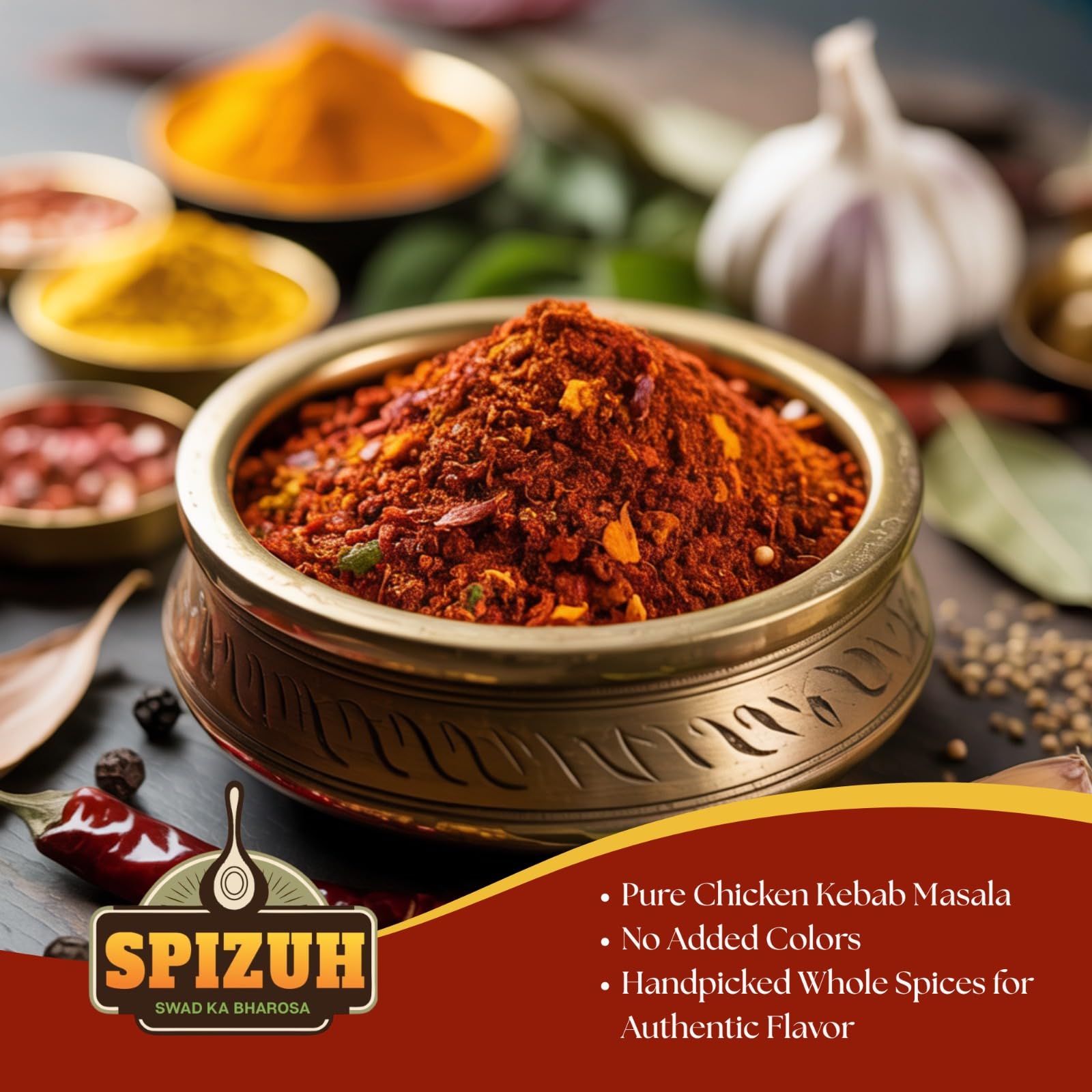 SPIZUH Chicken Kabab Masala – Authentic Indian Blend for Juicy, Tender & Flavorful Kababs | Premium BBQ, Tandoori & Grill Spice Mix | Perfect for Home Cooking & Party Recipes | 500gm - Image 4 thumbnail