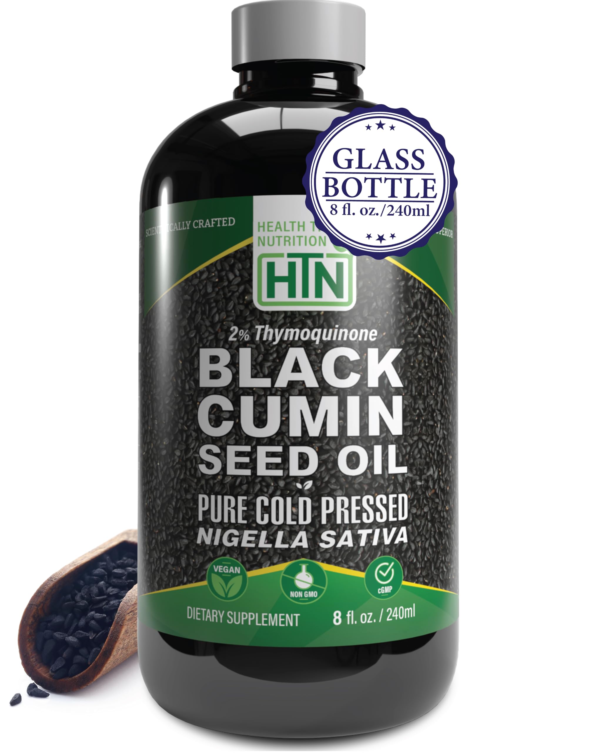 Black Seed Oil 500mg 100 Softgels 2% Thymoquinone by Health Thru Nutrition — Amazon image 9