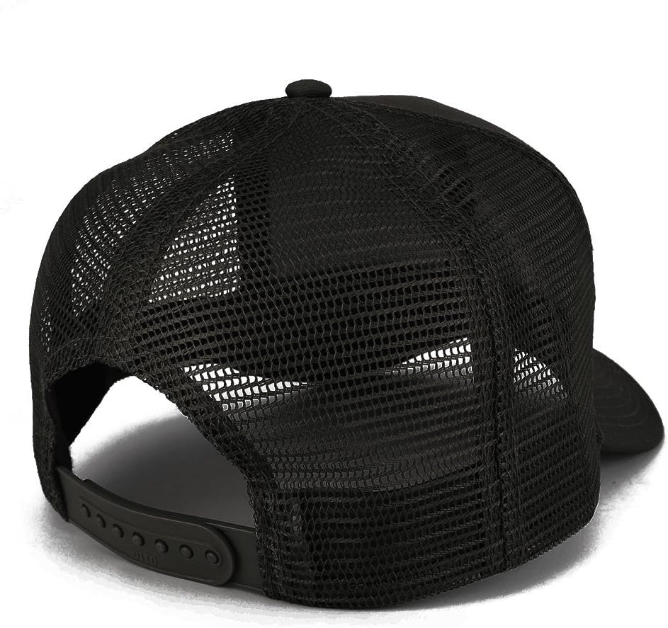 AC Racing USA American Flag Patch Snapback Trucker Mesh Cap - Black - Image 2