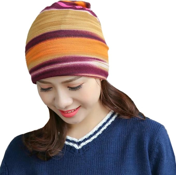 Amazon Juruol 4色 抗がん剤治療 医療用帽子 女性 帽子 キャップ ニット帽 レディース コットン ワッチ ユニセックス帽 おしゃれ ストライプ 繊細 大人かわいい帽子 夏用 医療用ウィッグに着用も可能 シンプル 無地 ワッチキャップ オレンジ ニット 通販