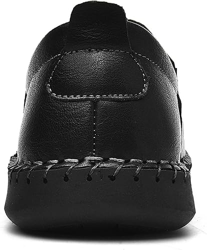Miniatura 4 de Shaire Zapatos casuales de cuero sin cordones para hombre, zapatos cómodos y transpirables para caminar para hombres