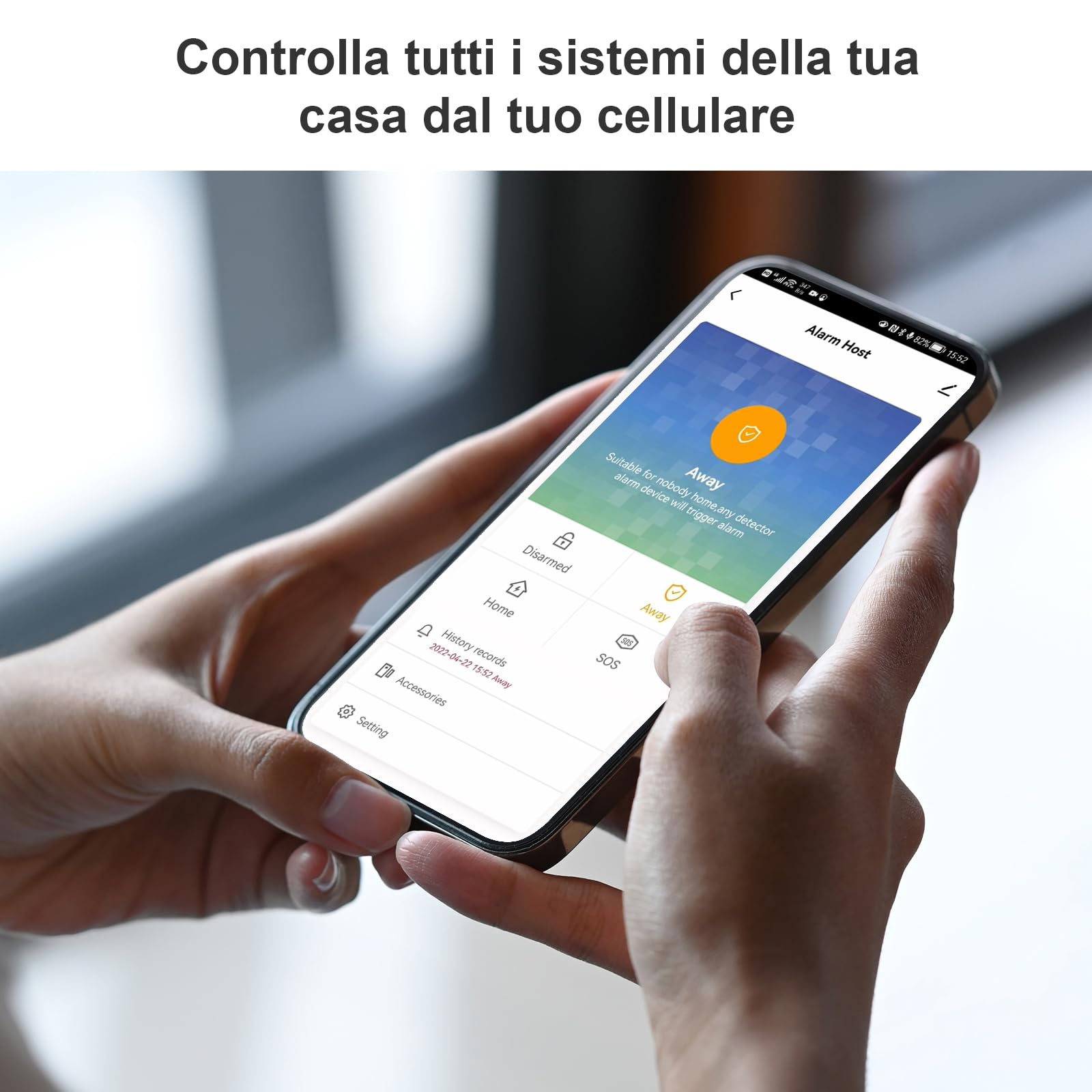 Sistema di allarme touch screen per la sicurezza di tutta la casa, kit di allarme domestico wireless Wi-Fi da 20 pezzi con sirena, sensore di movimento PIR, telecomandi, sensore per finestre/porte