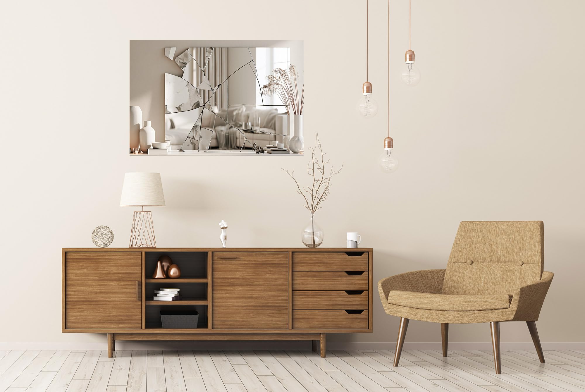 islandburner Póster premium de obsidiana mística espejo mural salón para amantes del arte - gran formato