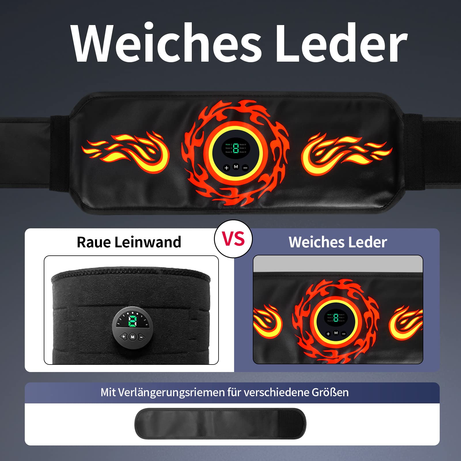 Bauchtrainer EMS Trainingsgerät - Bauchmuskeltrainer,Wissenschaftlich Bestätigt Sicher Effektiv Schnelle EMS-Technologie Bauchtrainer, EMS Bauchmuskeltrainer Mit Zusätzlichem Verlängerungsgurt