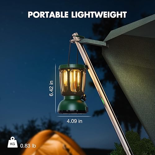 Miniatura 9 de Mesqool Faroles para cortes de energía LED linterna de camping recargable con batería solar manivela
